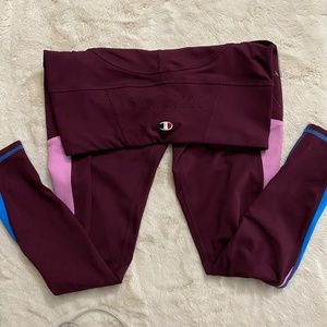 Champion Authentic Athleticwear Dark Berry Purple Leggings Medium size